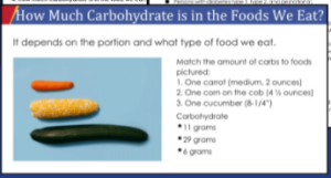 Carbohydrate counting activity